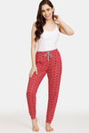 Rosaline Rural Charm Knit Cotton Pyjama - Flame Scarlet — thumbnail 4